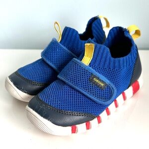 Geox Kids Navy and Yellow Sneakers